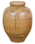 Taishō Period Sand Glaze Vase with Dripping Finish, circa 1900