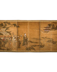 Meiji Six-Panel Folding Screen with Courtly Landscape and Pavilion-1. Asian & Chinese Furniture, Art, Antiques, Vintage Home Décor for sale at FEA Home