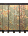 Mid-Century Coromandel Screen with Gold Cranes and Lacquered Floral Back