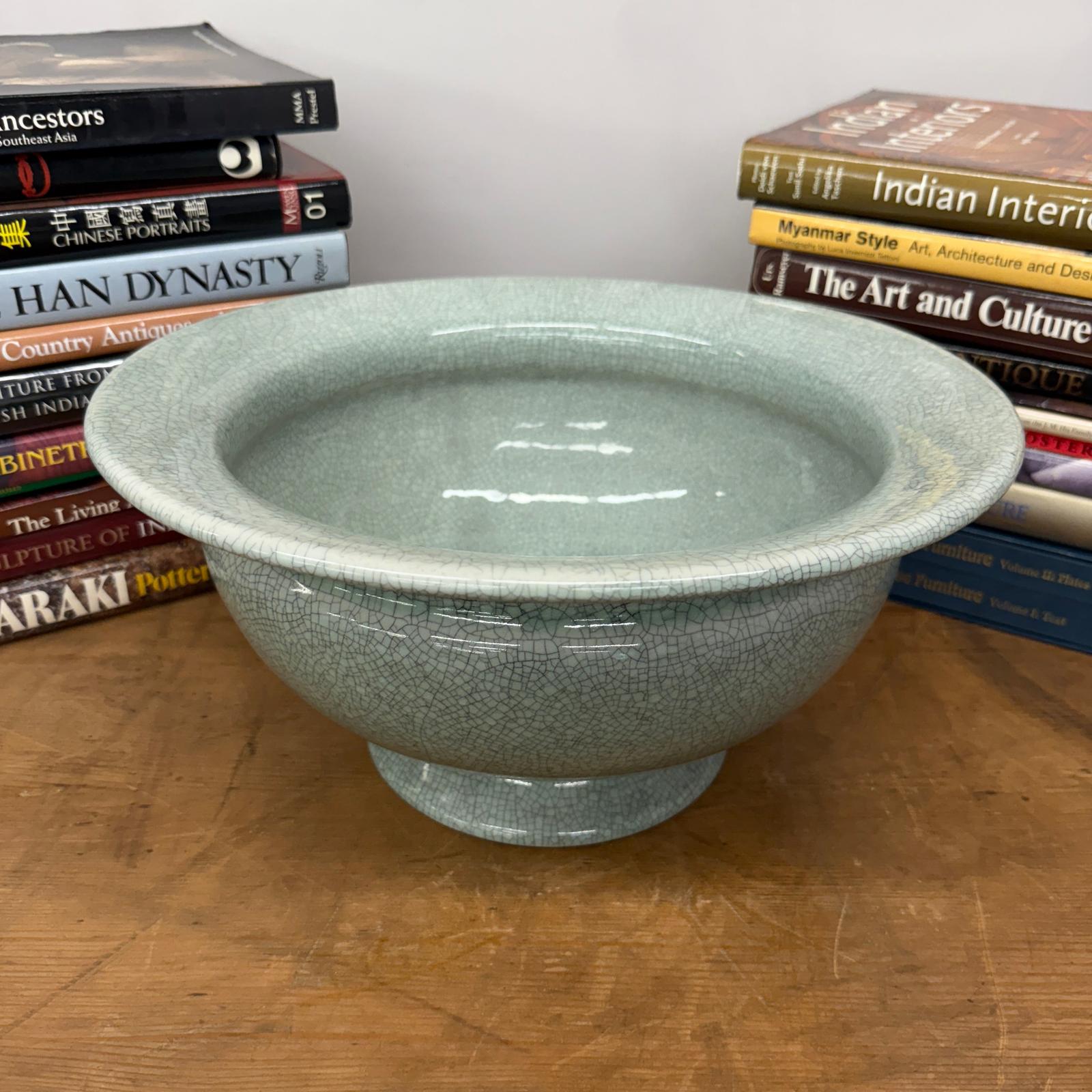 Fine Crackle Glazed Green Ceramic Bowl, SKU , image 2