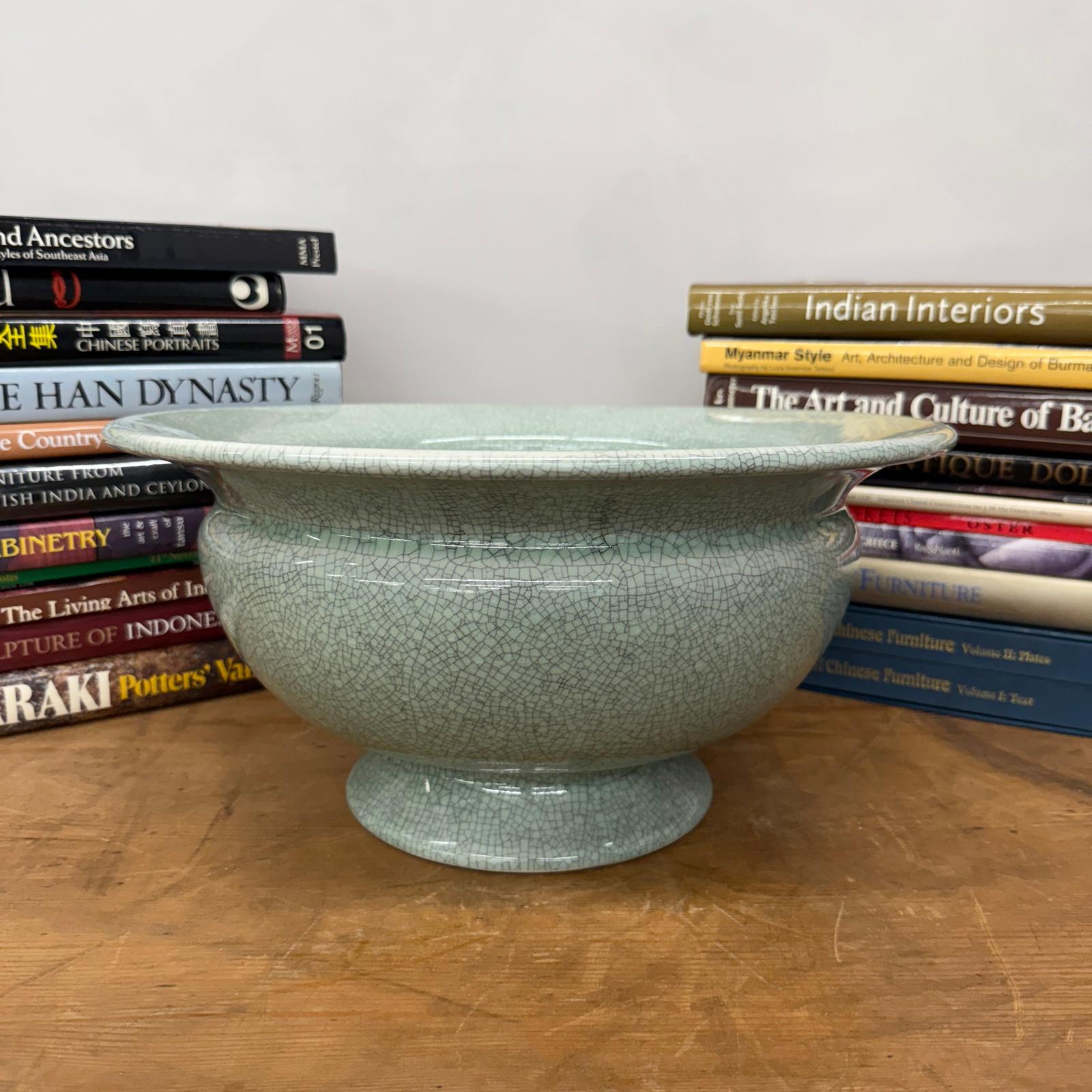 Fine Crackle Glazed Green Ceramic Bowl, SKU , image 3