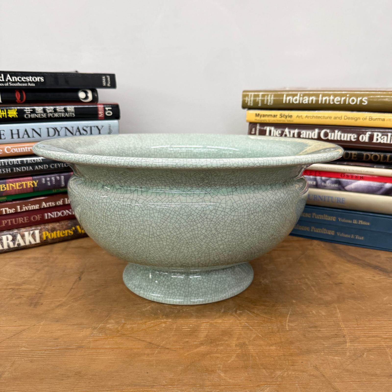 Fine Crackle Glazed Green Ceramic Bowl, SKU , image 4