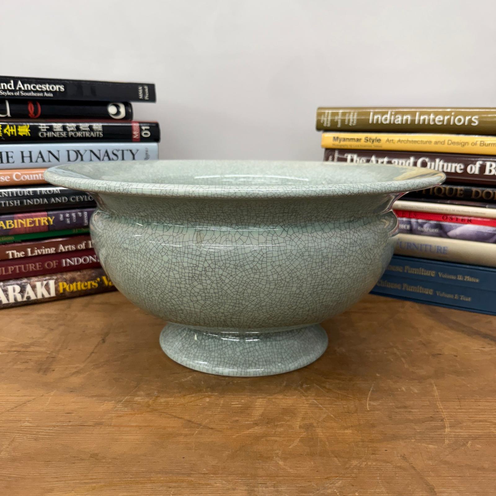 Fine Crackle Glazed Green Ceramic Bowl, SKU , image 5