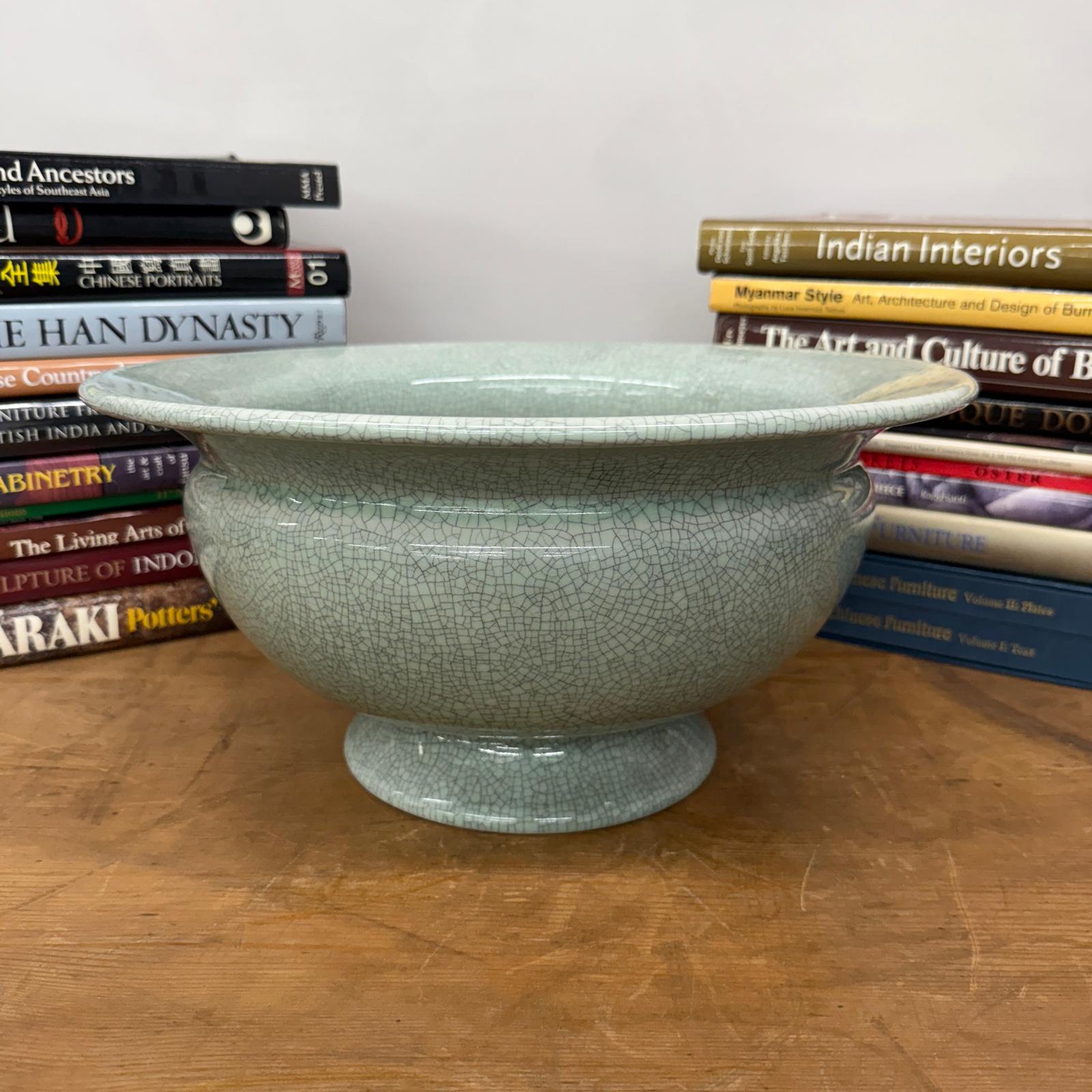 Fine Crackle Glazed Green Ceramic Bowl, SKU , image 6