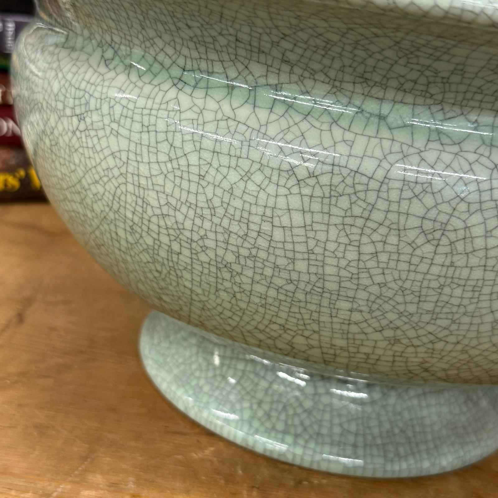 Fine Crackle Glazed Green Ceramic Bowl, SKU , image 7