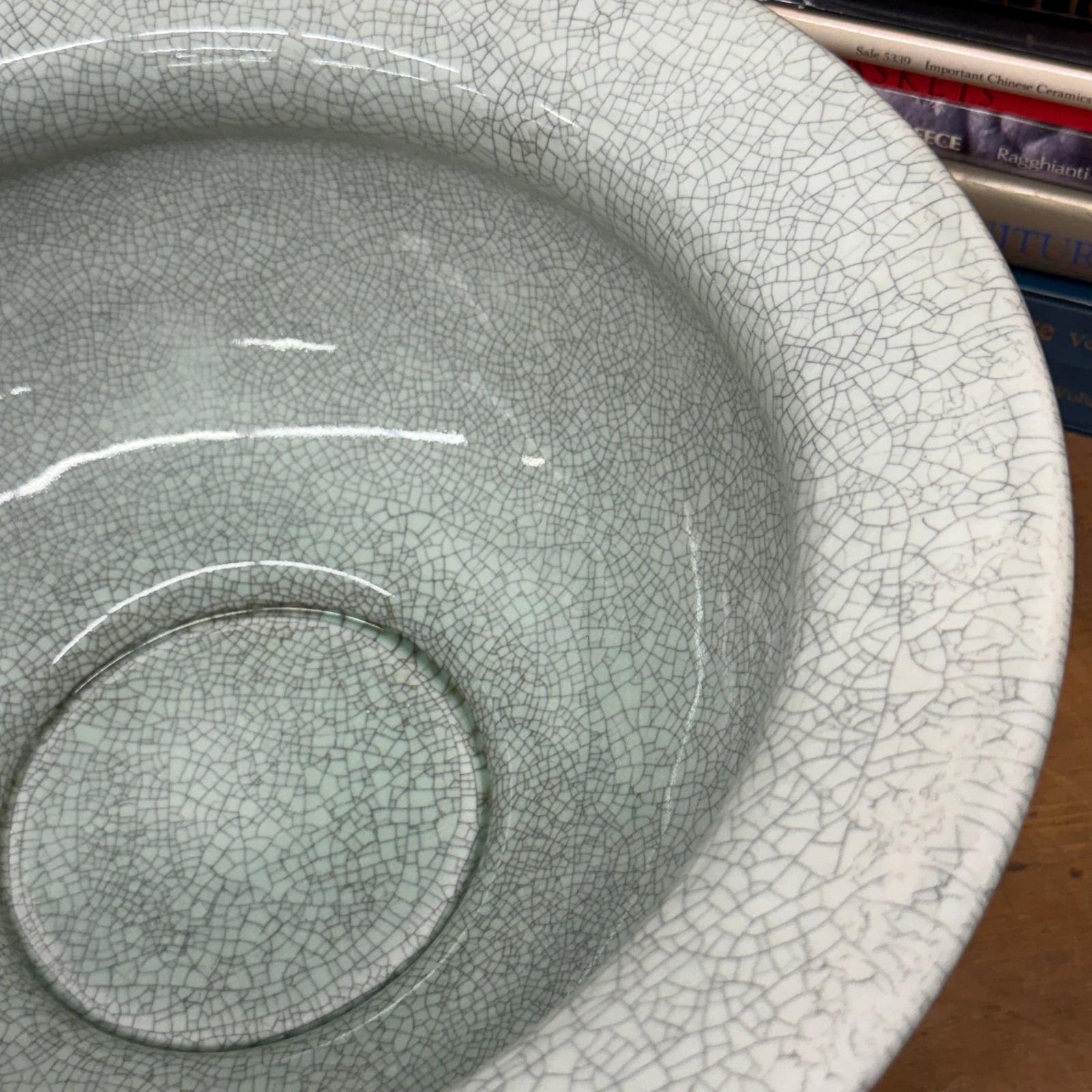 Fine Crackle Glazed Green Ceramic Bowl, SKU , image 8