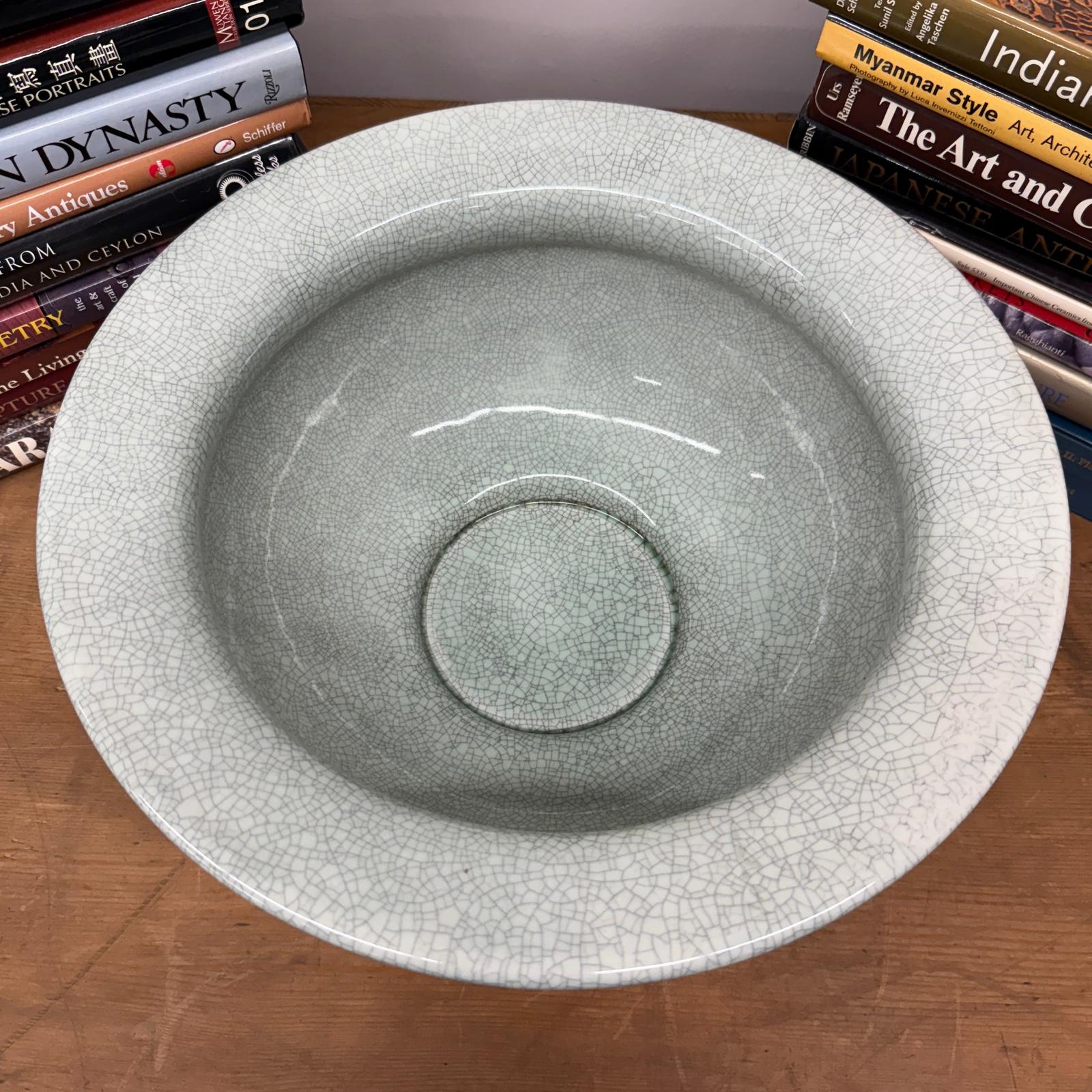 Fine Crackle Glazed Green Ceramic Bowl, SKU , image 9