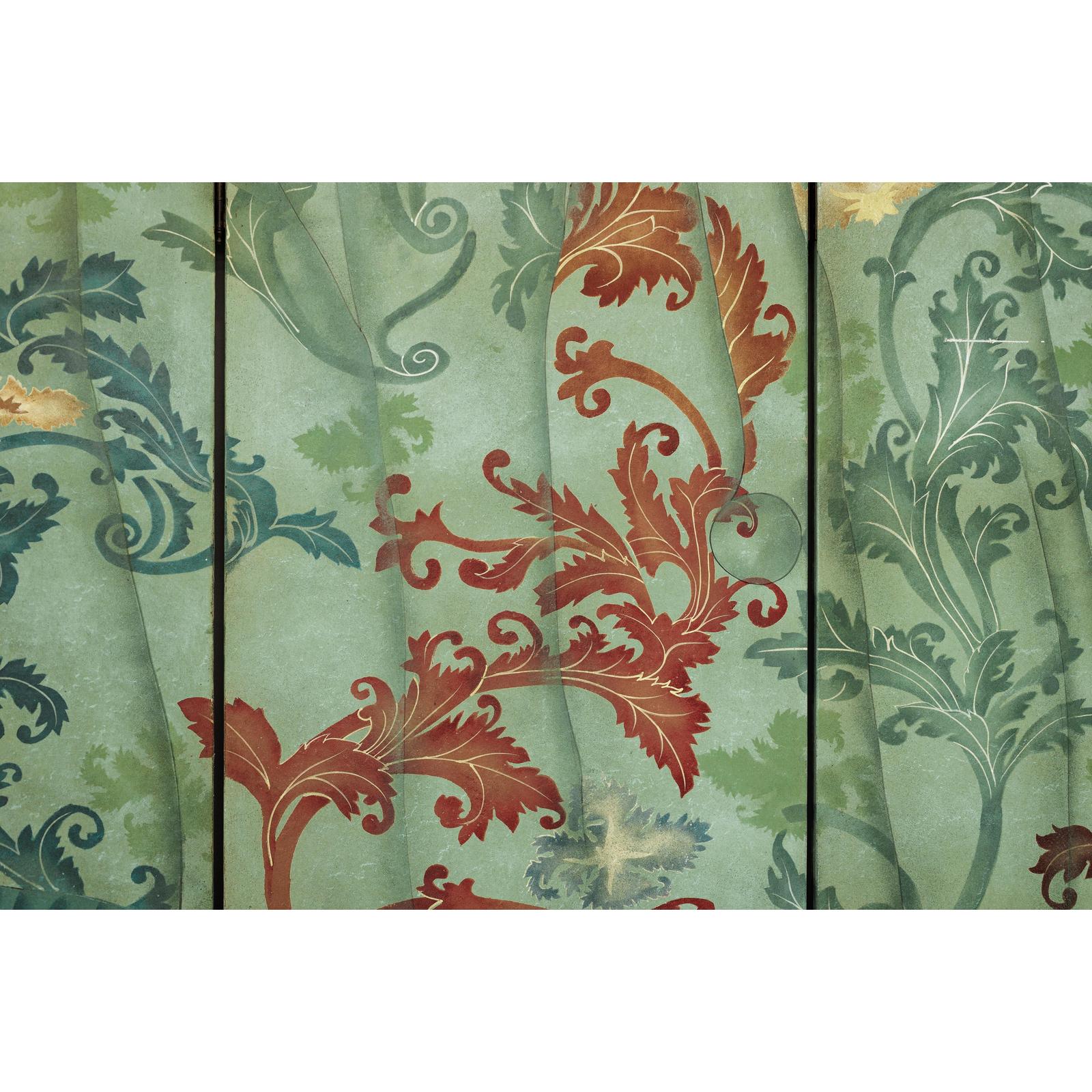 Four-Panel Screen with Hand-Painted Drapery and Tassel Motif-12. Asian &amp; Chinese Furniture, Art, Antiques, Vintage Home Décor for sale at FEA Home