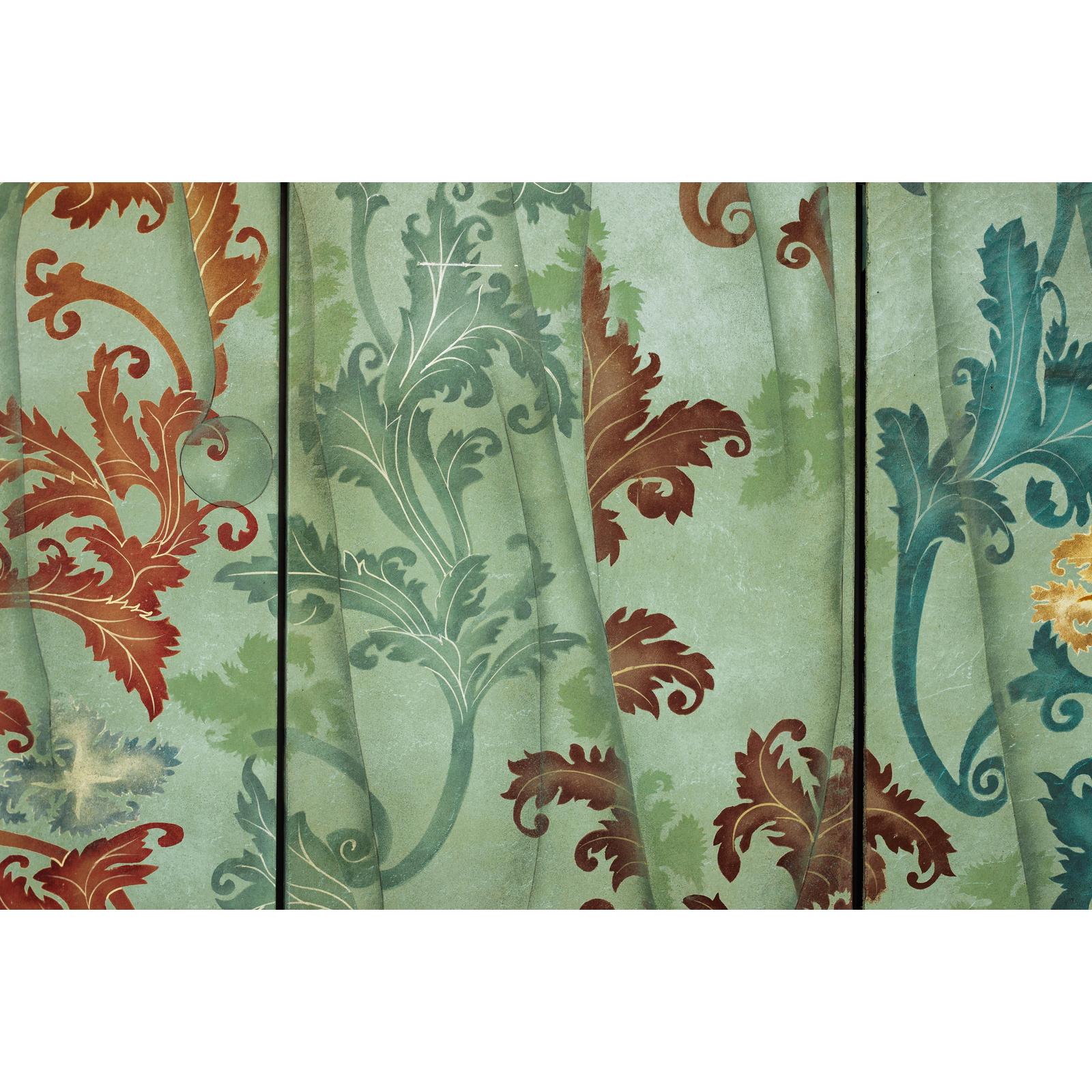 Four-Panel Screen with Hand-Painted Drapery and Tassel Motif-13. Asian &amp; Chinese Furniture, Art, Antiques, Vintage Home Décor for sale at FEA Home