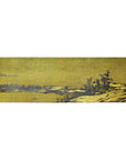 Gilt Metal Landscape Wall Panel with Red Seal Marks - image 1