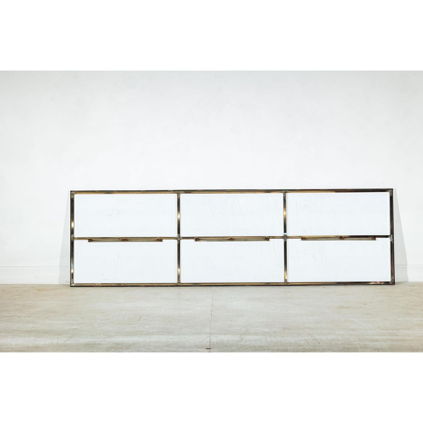 Gilt Metal Landscape Wall Panel with Red Seal Marks - image 8