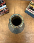 Glazed Teal & Amber Textured Ceramic Vase with Narrow Neck - FEA Home