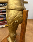 Golden Gilded Wood Hanuman Sculpture - FEA Home