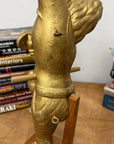 Golden Gilded Wood Hanuman Sculpture - FEA Home