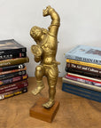 Golden Gilded Wood Hanuman Sculpture - FEA Home
