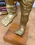 Golden Gilded Wood Hanuman Sculpture - FEA Home