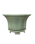 Green Ceramic Planter with Footed Tray - FEA Home