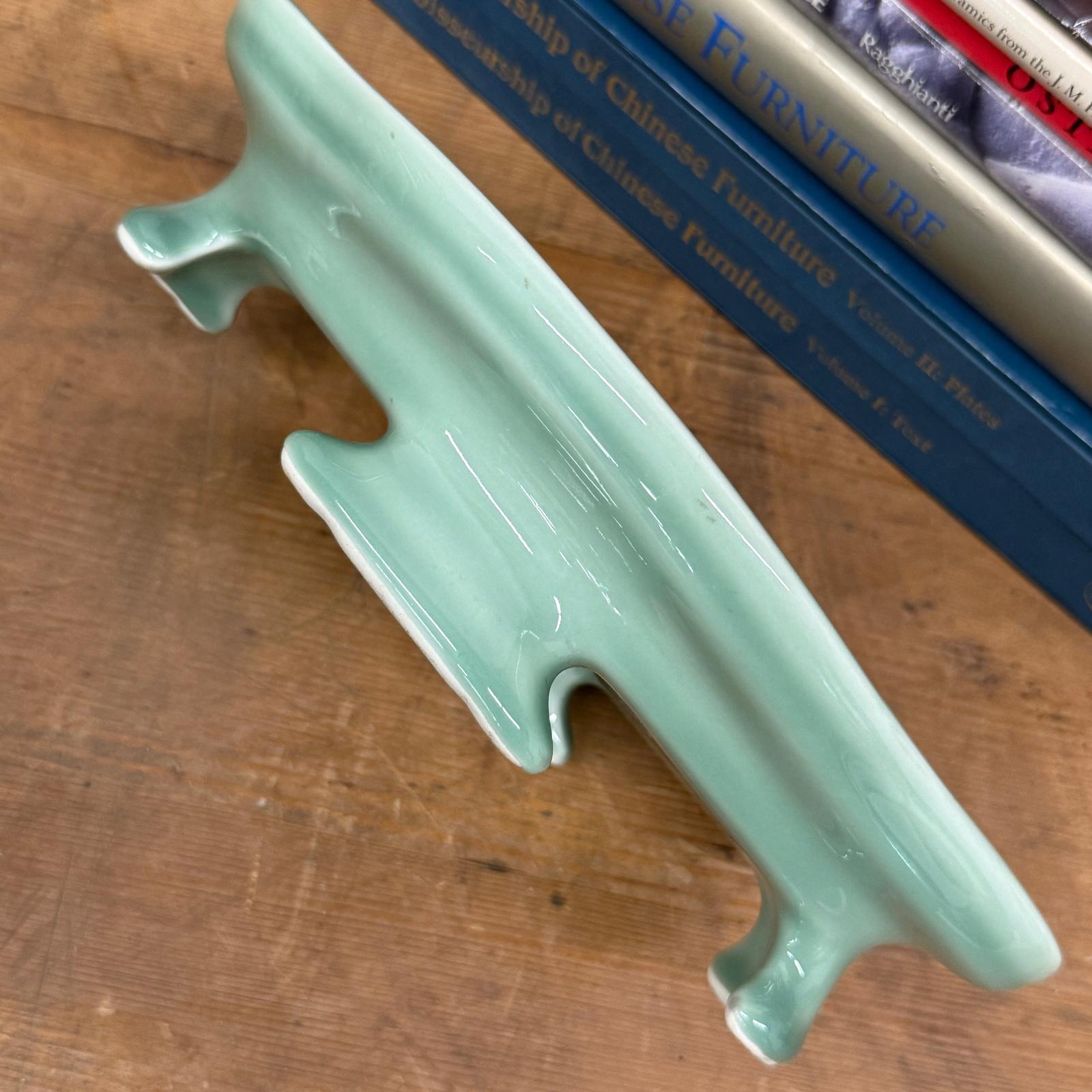 Green Ceramic Planter with Footed Tray - FEA Home