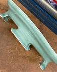 Green Ceramic Planter with Footed Tray - FEA Home