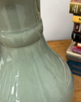 Green Ceramic Vase with a Bold Round Baluster Form - FEA Home