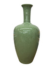 Green Crackle Ceramic Vase with Flared Opening, SKU , image 1