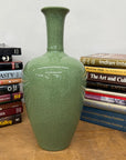 Green Crackle Ceramic Vase with Flared Opening, SKU , image 2