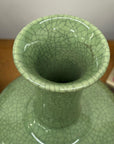 Green Crackle Ceramic Vase with Flared Opening, SKU , image 8