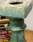 Green Glaze Ceramic Columns with Weathered Texture - FEA Home