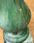 Green Glaze Ceramic Columns with Weathered Texture - FEA Home