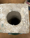 Green Glaze Ceramic Columns with Weathered Texture - FEA Home