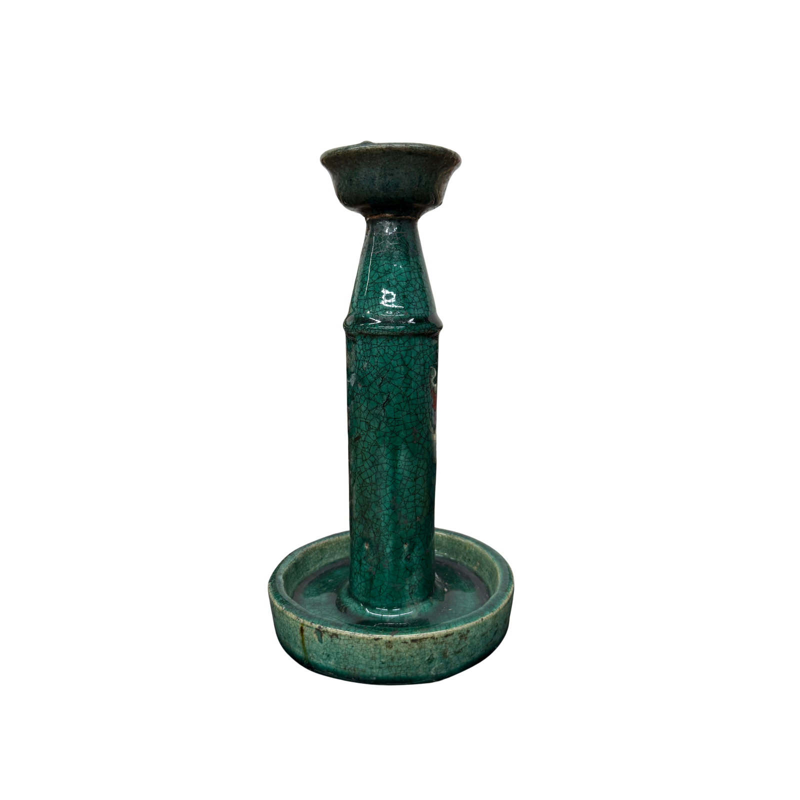 Green Glazed Ceramic Candle Holders in Varying Shades - FEA Home