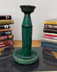 Green Glazed Ceramic Candle Holders in Varying Shades - FEA Home