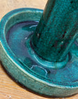 Green Glazed Ceramic Candle Holders in Varying Shades - FEA Home