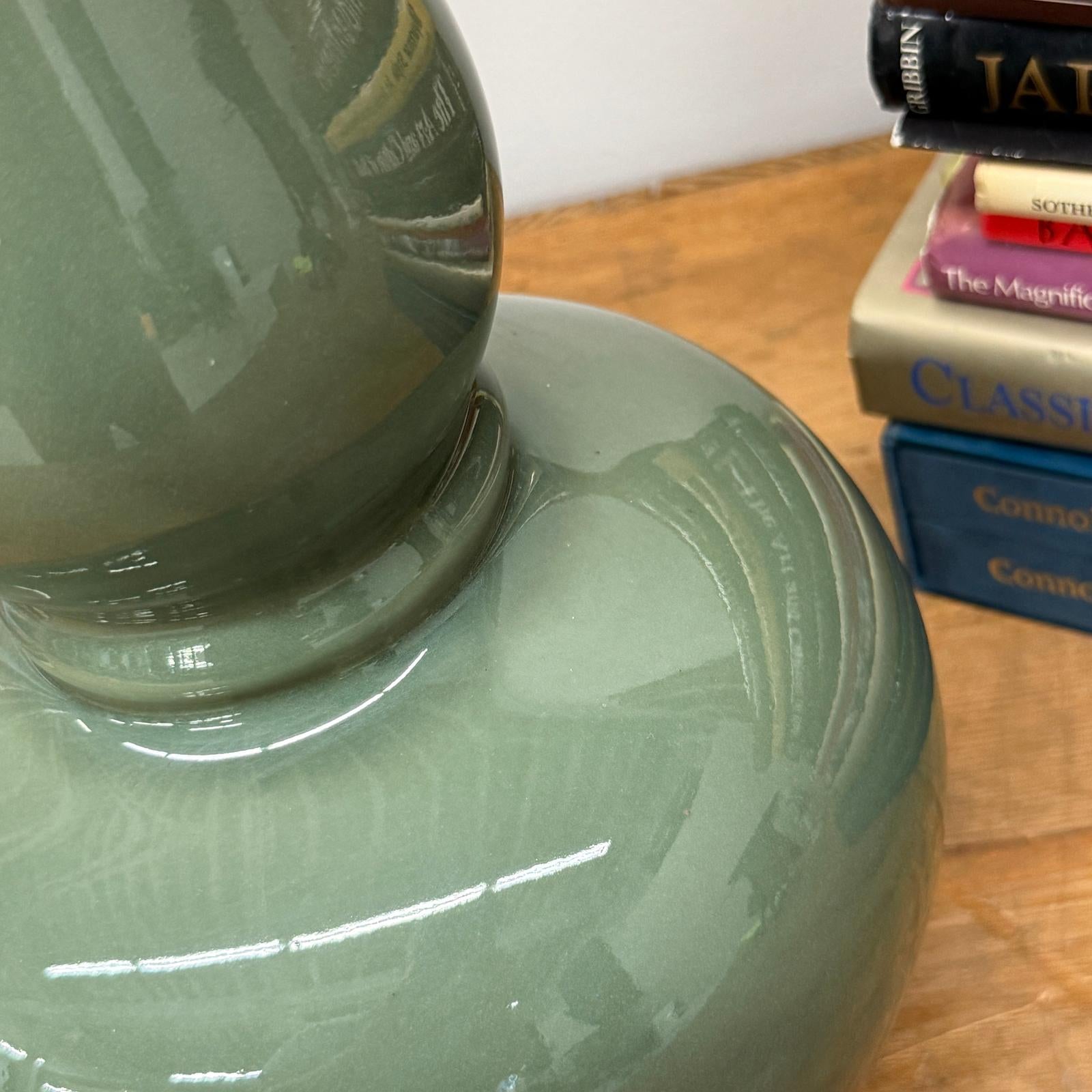 Green Glazed Ceramic Vase with Bold Long-Necked Silhouette, SKU , image 7