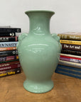 Guardian's Embrace Celadon Green Ceramic Vase Flared Rim, SKU , image 5