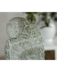 Hand-Carved Vintage Stone Quán Yīn Head Sculpture with Natural Patina-7. Asian & Chinese Furniture, Art, Antiques, Vintage Home Décor for sale at FEA Home