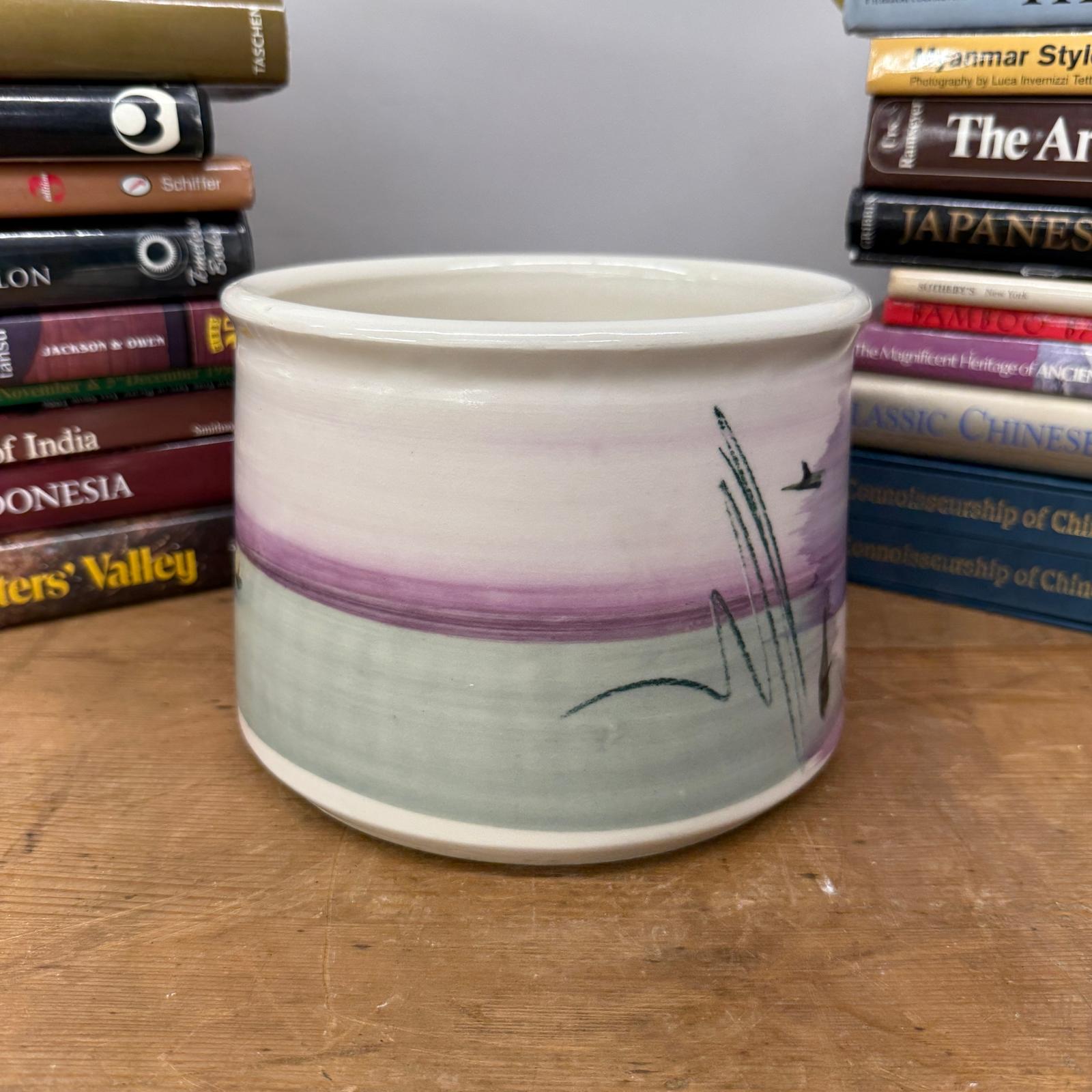 Hand-Painted Lavender Ceramic Bowl with Gradient Brushwork, SKU , image 5