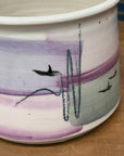 Hand-Painted Lavender Ceramic Bowl with Gradient Brushwork, SKU , image 9