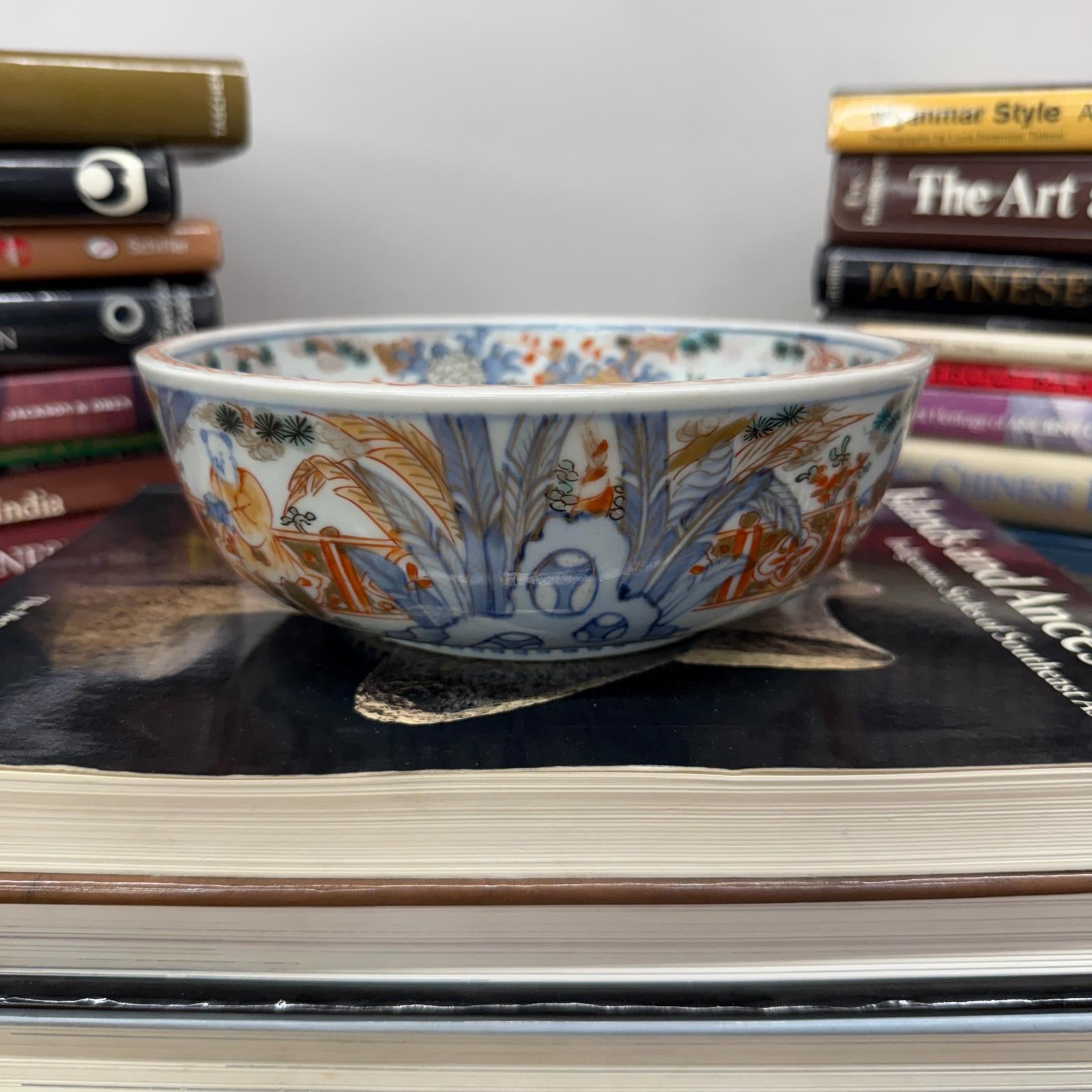 Hand-Painted Porcelain Bowl with Landscape and Figures - FEA Home