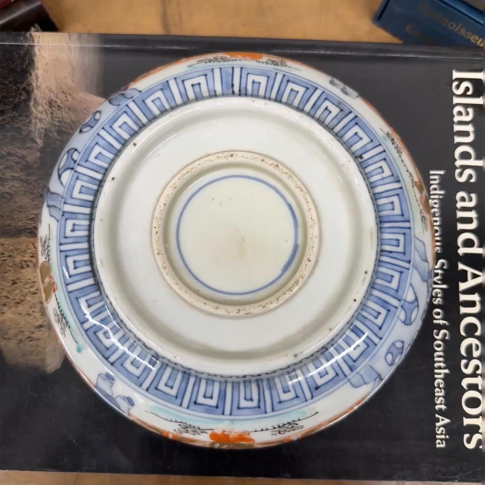 Hand-Painted Porcelain Bowl with Landscape and Figures - FEA Home