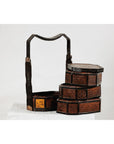 Hexagonal Four-Tier Woven Bamboo Basket with Carved Handle - image 13