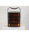 Hexagonal Four-Tier Woven Bamboo Basket with Carved Handle - image 14