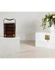 Hexagonal Four-Tier Woven Bamboo Basket with Carved Handle - image 3