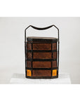Hexagonal Four-Tier Woven Bamboo Basket with Carved Handle - image 8