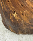 Honey Brown Twisted Free-Form Tree Trunk Side Pedestal Table - FEA Home