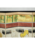 Inspired Six-Panel Screen with Horses in Stable with Bamboo-8. Asian & Chinese Furniture, Art, Antiques, Vintage Home Décor for sale at FEA Home