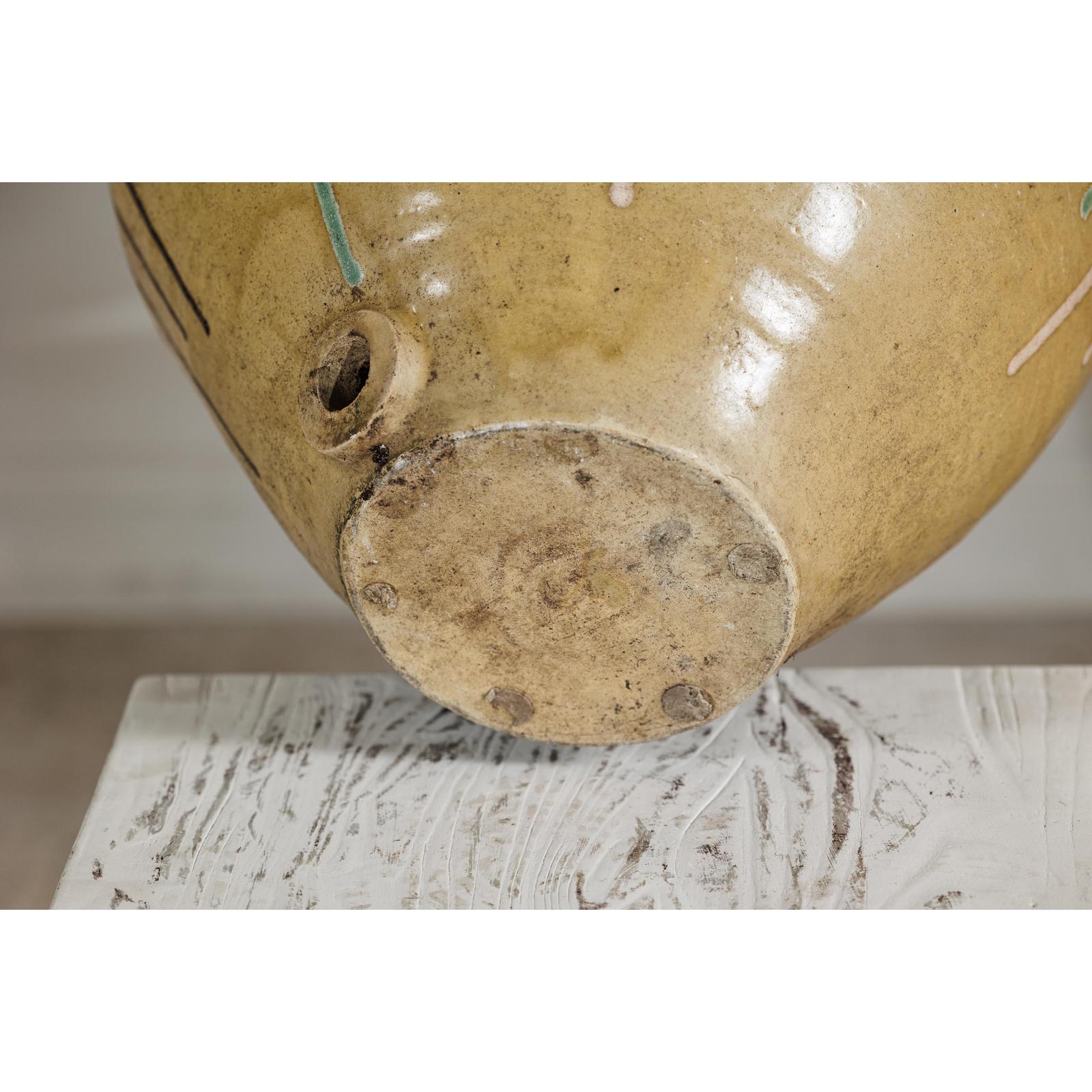 Large Antique Drip-Glazed Stoneware Jar Planter - image 17