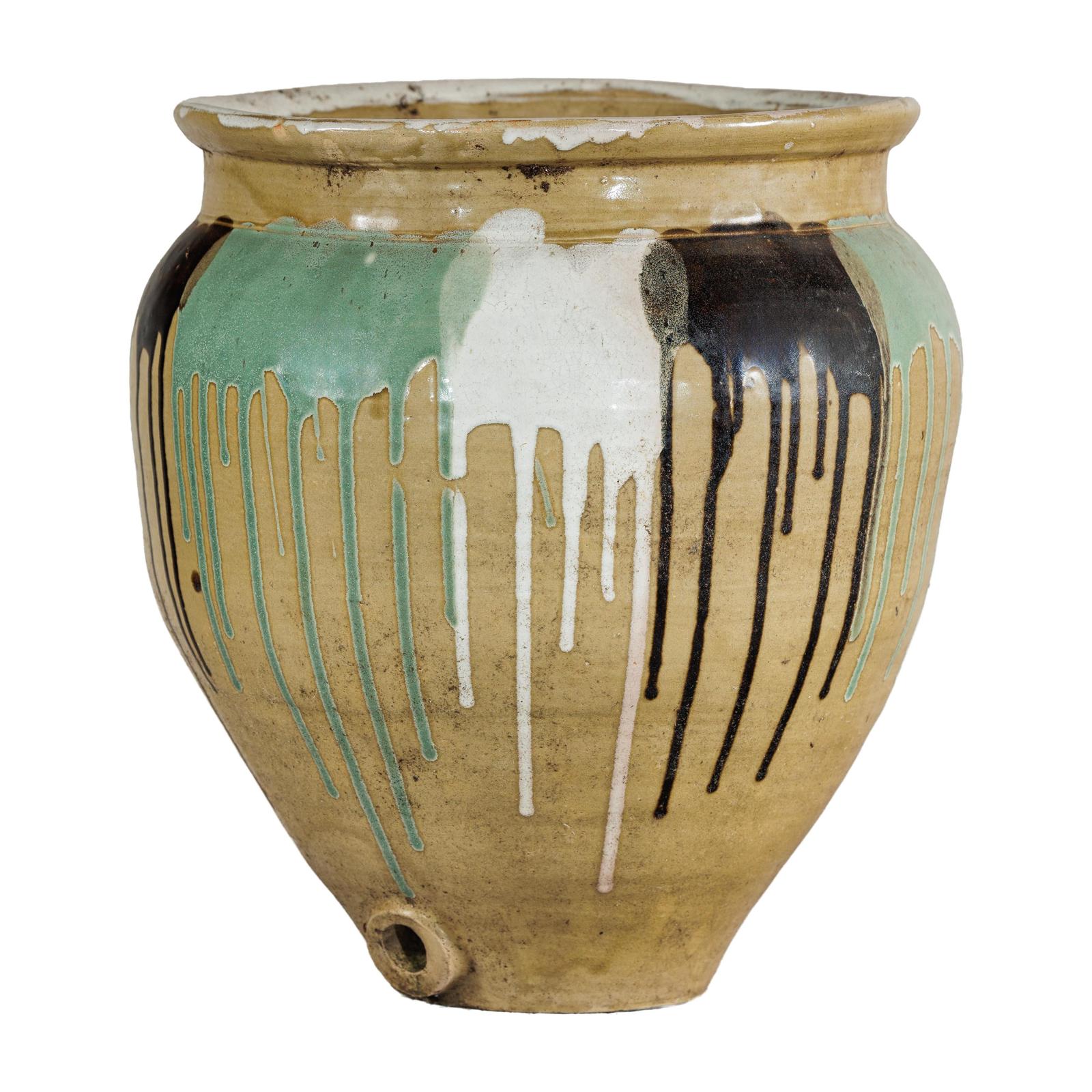 Large Antique Drip-Glazed Stoneware Jar Planter - image 19
