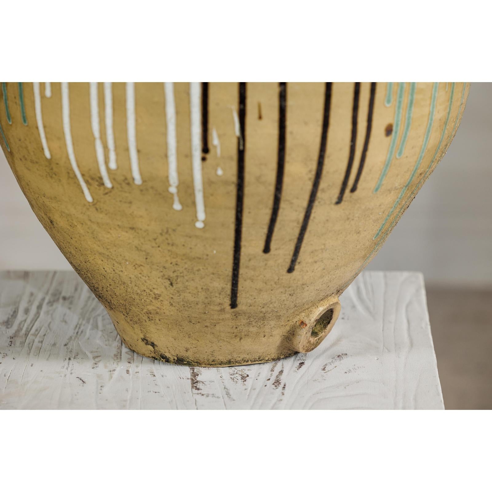 Large Antique Drip-Glazed Stoneware Jar Planter - image 8