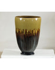 Large Artisan Ceramic Planter with Olive & Brown Drip Glaze - image 10